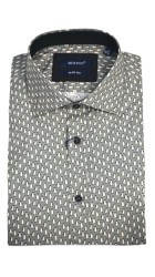 Ανδρικό Πουκάμισο με Στενή Γραμμή Boston 351-1 Μακρυμάνικο Γκρι