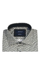 Ανδρικό Πουκάμισο με Στενή Γραμμή Boston 351-1 Μακρυμάνικο Γκρι