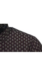 Aνδρικό Πουκάμισο με Στενή Γραμμή Boston 353-1C Μακρυμάνικο Καφέ