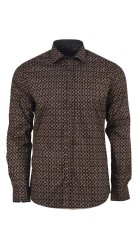 Ανδρικό Πουκάμισο Στενή Γραμμή Boston 353-1 Μακρυμάνικο Μαύρο