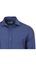 Ανδρικό Πουκάμικσο με Στενή Γραμμή Boston 401-4 Μπλε