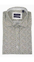 Aνδρικό Πουκάμισο με Στενή Γραμμή Boston 4039-1 Μακρυμάνικο Λαδί