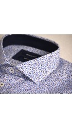 Ανδρικό Πουκάμισο με Στενή Γραμμή Boston 4039-3 Μακρυμάνικο Γαλάζιο