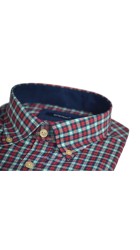 Aνδρικό Πουκάμισο με Κανονική Γραμμή Boston 4353-1 Καρό Κόκκινο