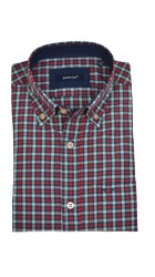 Aνδρικό Πουκάμισο με Κανονική Γραμμή Boston 4353-1 Καρό Κόκκινο