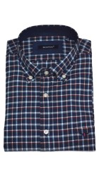 Aνδρικό Πουκάμισo με Κανονική Γραμμή BOSTON 4404-2 Μακρυμάνικο Καρό Μπλε