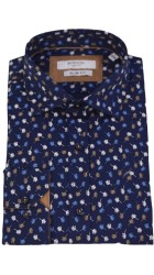 Ανδρικό Πουκάμισο Slim Fit Boston 503-1 Μπλε Ανδρικό Πουκάμισο Slim Fit Boston 503-1 Μπλε