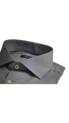 Ανδρικό Πουκάμισο με Κανονική Γραμμή Boston 6076-12 Μακρυμάνικο Μονόχρωμο Καφέ