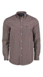 Ανδρικό Πουκάμισο Boston 7069-1 Καρό Μπλε