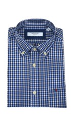 Ανδρικό Πουκάμισο Boston 7261-1 Καρό Μπλε