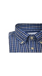 Ανδρικό Πουκάμισο Boston 7261-1 Καρό Μπλε