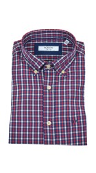 Ανδρικό Πουκάμισο Boston 7261-2 Καρό Κόκκινο