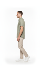 Ανδρικό Πουκάμισο Λινό Seinse CE1083SS Camicia Λαδί