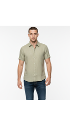 Ανδρικό Πουκάμισο Λινό Seinse CE1083SS Camicia Λαδί