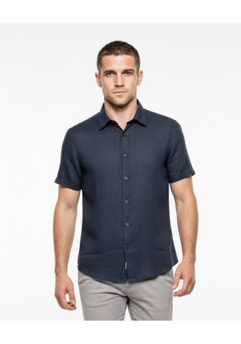 Ανδρικό Πουκάμισο Λινό Seinse CE1083SS Camicia Μπλέ