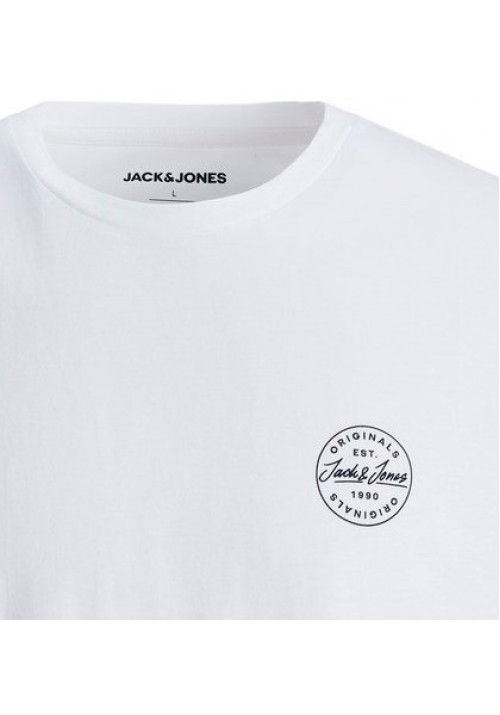 Ανδρικό T-Shirt Jack & Jones 12205022 Λευκό