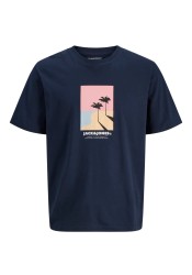 Ανδρικό T-Shirt Jack & Jones JORCALIFA Tee SSCrew Neck 12286108 Navy Blazer