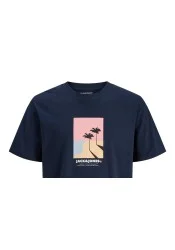 Ανδρικό T-Shirt Jack & Jones JORCALIFA Tee SSCrew Neck 12286108 Navy Blazer