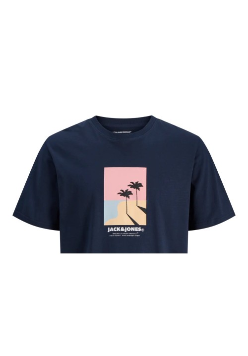 Ανδρικό T-Shirt Jack & Jones JORCALIFA Tee SSCrew Neck 12286108 Navy Blazer