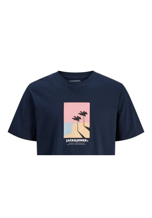 Ανδρικό T-Shirt Jack & Jones JORCALIFA Tee SSCrew Neck 12286108 Navy Blazer
