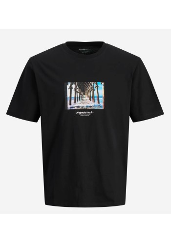 Ανδρικό T-Shirt Jack & Jones Jorveserbro Picture Tee SS Crew Neck SN 12250421Black