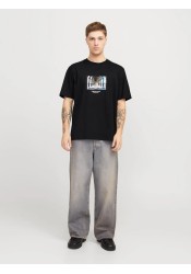 Ανδρικό T-Shirt Jack & Jones Jorveserbro Picture Tee SS Crew Neck SN 12250421Black