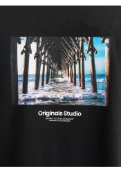 Ανδρικό T-Shirt Jack & Jones Jorveserbro Picture Tee SS Crew Neck SN 12250421Black