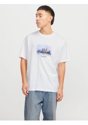 Ανδρικό T-Shirt Jack & Jones Jorveserbro Picture Tee SS Crew Neck SN 12250421Λευκό Ανδρικό T-Shirt Jack & Jones Jorveserbro Picture Tee SS Crew Neck SN 12250421Λευκό