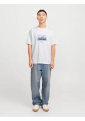Ανδρικό T-Shirt Jack & Jones Jorveserbro Picture Tee SS Crew Neck SN 12250421Λευκό Ανδρικό T-Shirt Jack & Jones Jorveserbro Picture Tee SS Crew Neck SN 12250421Λευκό