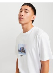 Ανδρικό T-Shirt Jack & Jones Jorveserbro Picture Tee SS Crew Neck SN 12250421Λευκό Ανδρικό T-Shirt Jack & Jones Jorveserbro Picture Tee SS Crew Neck SN 12250421Λευκό