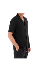 Ανδρικό Πουκάμισο Λινό Gianni Lupo GL7658S-S25 Μαύρο