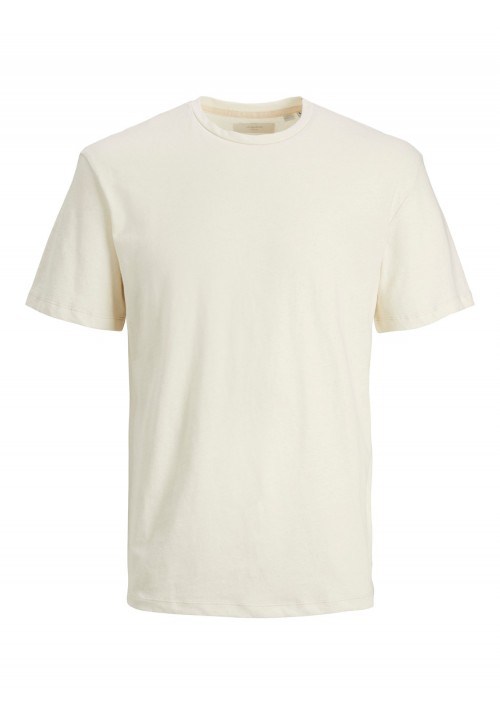 Ανδρικό T-Shirt Λινό Jack & Jones 12230133 Μπεζ