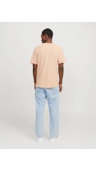 Ανδρικό T-Shirt Jack & Jones JJEBasher Tee O Neck SS Noos 12182498 Peach Parfait