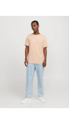 Ανδρικό T-Shirt Jack & Jones JJEBasher Tee O Neck SS Noos 12182498 Peach Parfait