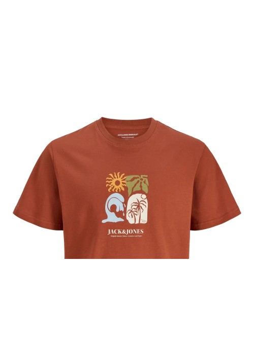 Ανδρικό T-Shirt Jack & Jones JORCALIFA Tee SSCrew Neck 12286108 Arabian Spice