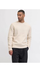 Ανδρικό Πλεκτό Jack & Jones JPRLAWilson Knit Crew Neck STYD 12286140 Cloud Dancer Melange