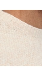 Ανδρικό Πλεκτό Jack & Jones JPRLAWilson Knit Crew Neck STYD 12286140 Cloud Dancer Melange