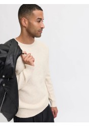 Ανδρικό Πλεκτό Jack & Jones JPRLAWilson Knit Crew Neck STYD 12286140 Cloud Dancer Melange