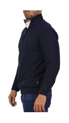 Ανδρικό Βαμβακερό Πλεκτό με Φερμουάρ Gnious 21-300187  Mason Zip 7587 Μπλέ