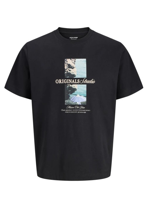 Ανδρικό T-Shirt Jack & Jones Jornorrebro Photo Tee SS Crew Neck LN 12291022 Black