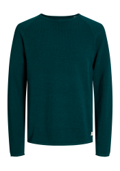 Ανδρικό Βαμβακερό Πλεκτό Jack & Jones JJEHill Knit Crew Neck Noos 12157321 Deep Teal Twist