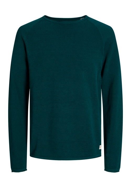 Ανδρικό Βαμβακερό Πλεκτό Jack & Jones JJEHill Knit Crew Neck Noos 12157321 Deep Teal Twist