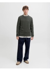 Ανδρικό Πουλόβερ Πλεκτό Jack & Jones JPRCCLambswool Knit Crew Neck SN 12216799 Peat Twist