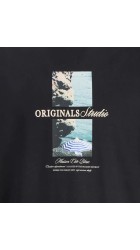 Ανδρικό T-Shirt Jack & Jones Jornorrebro Photo Tee SS Crew Neck LN 12291022 Black