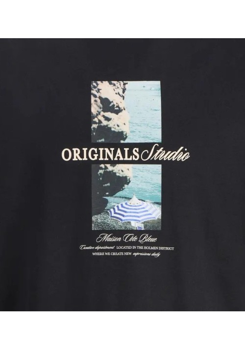 Ανδρικό T-Shirt Jack & Jones Jornorrebro Photo Tee SS Crew Neck LN 12291022 Black
