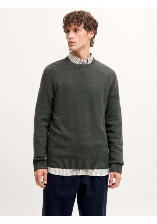 Ανδρικό Πουλόβερ Πλεκτό Jack & Jones JPRCCLambswool Knit Crew Neck SN 12216799 Peat Twist Ανδρικό Πουλόβερ Πλεκτό Jack & Jones JPRCCLambswool Knit Crew Neck SN 12216799 Peat Twist
