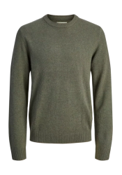 Ανδρικό Πουλόβερ Πλεκτό Jack & Jones JPRCCLambswool Knit Crew Neck SN 12216799 Peat Twist Ανδρικό Πουλόβερ Πλεκτό Jack & Jones JPRCCLambswool Knit Crew Neck SN 12216799 Peat Twist