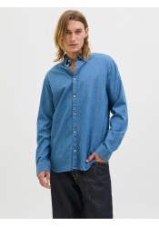 Ανδρικό Πουκάμισο Τζην Jack & Jones JJEPerfect Denim Shirt LS SN 12279712 Medium Blue Denim
