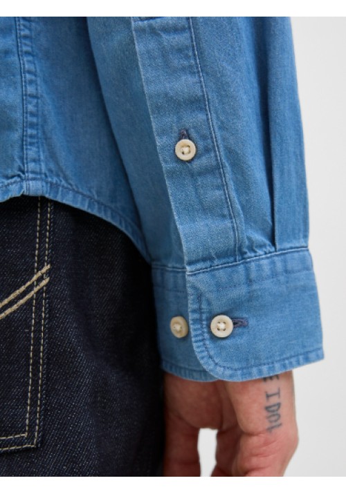 Ανδρικό Πουκάμισο Τζην Jack & Jones JJEPerfect Denim Shirt LS SN 12279712 Medium Blue Denim