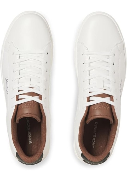 Ανδρικά Παπούτσια Sneakers Jack & Jones JFWBRIXTON PU 12292067 Λευκό